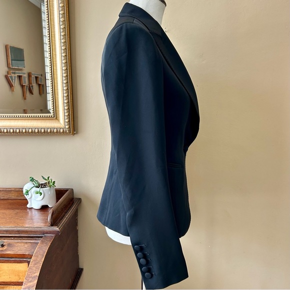 Vintage 90s Tom Ford Black Blazer Jacket Tailored Button Front UK 8 US 4 / 6 - Picture 4 of 10